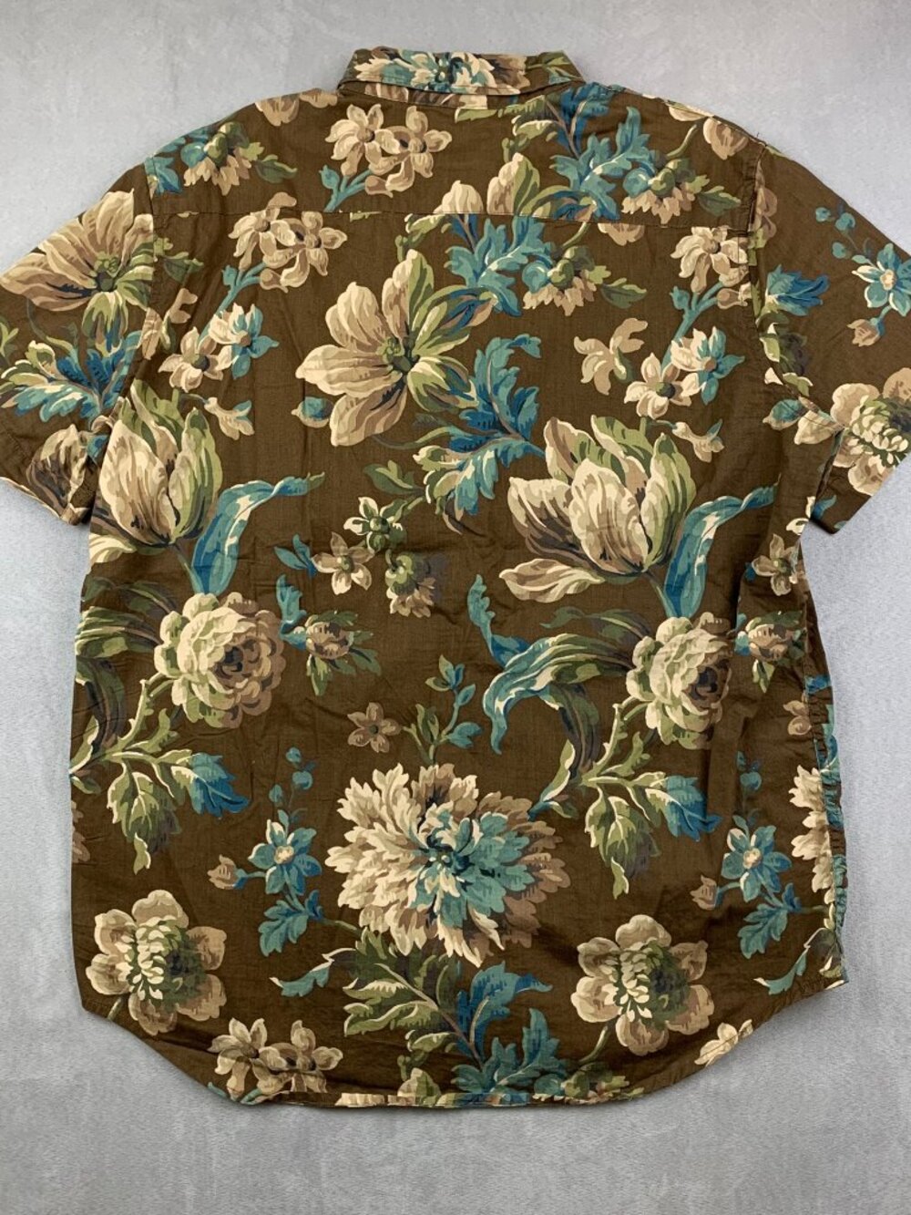 Ralph Lauren Denim & Supply Mens Shirt Large Brown Floral Button Up Flowers - Picture 6 of 6